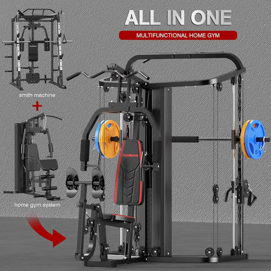 Home Gym System with Smith Machine