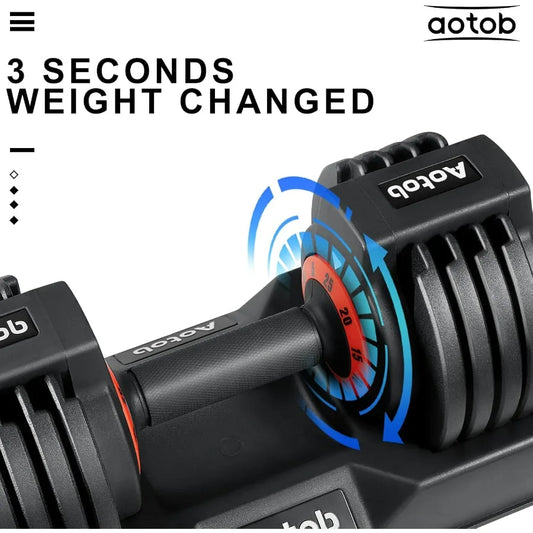 25 LBS Adjustable Anti-Slip Dumbbell Set