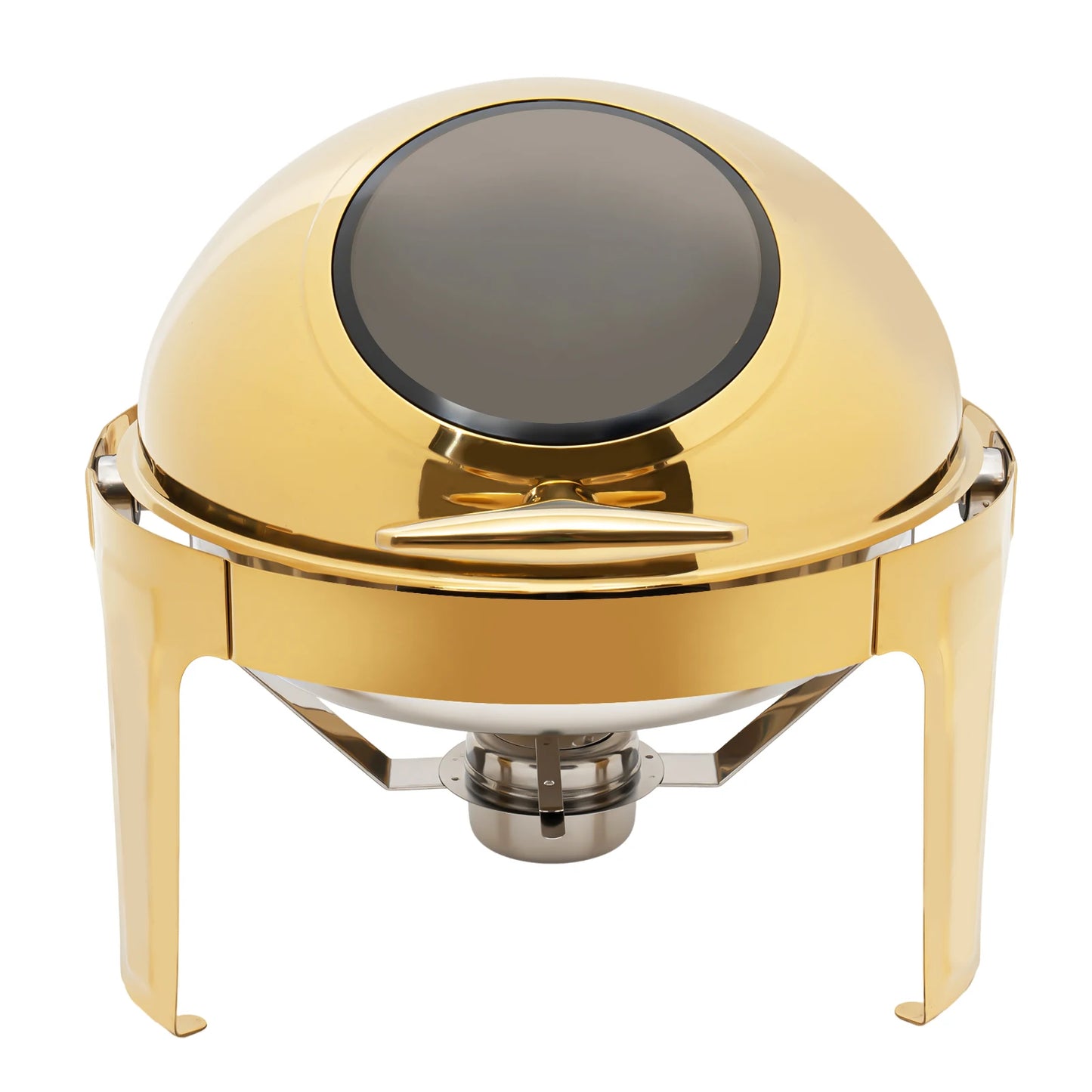 Round Chafing Dish Buffet Set, Buffet Warmers Set, Roll Top Stainless Steel Buffet Warmer for Buffets,Hotel Breakfast and Brunch