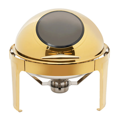 Round Chafing Dish Buffet Set, Buffet Warmers Set, Roll Top Stainless Steel Buffet Warmer for Buffets,Hotel Breakfast and Brunch