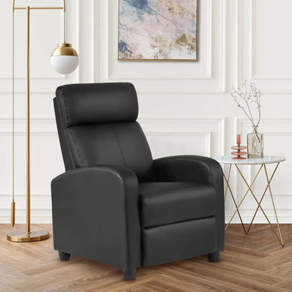 Massage Recliner Chair with Lumbar Support and Adjustable Backrest