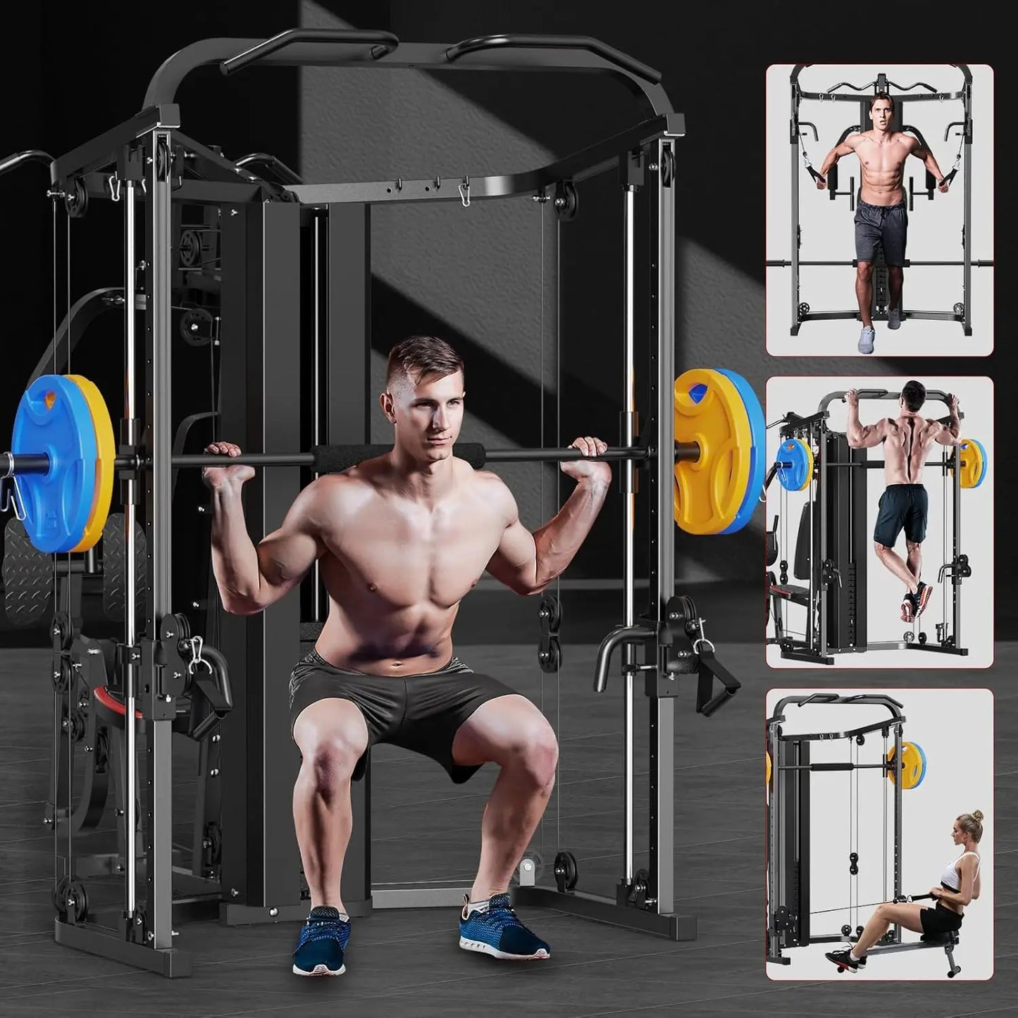 Home Gym System with Smith Machine