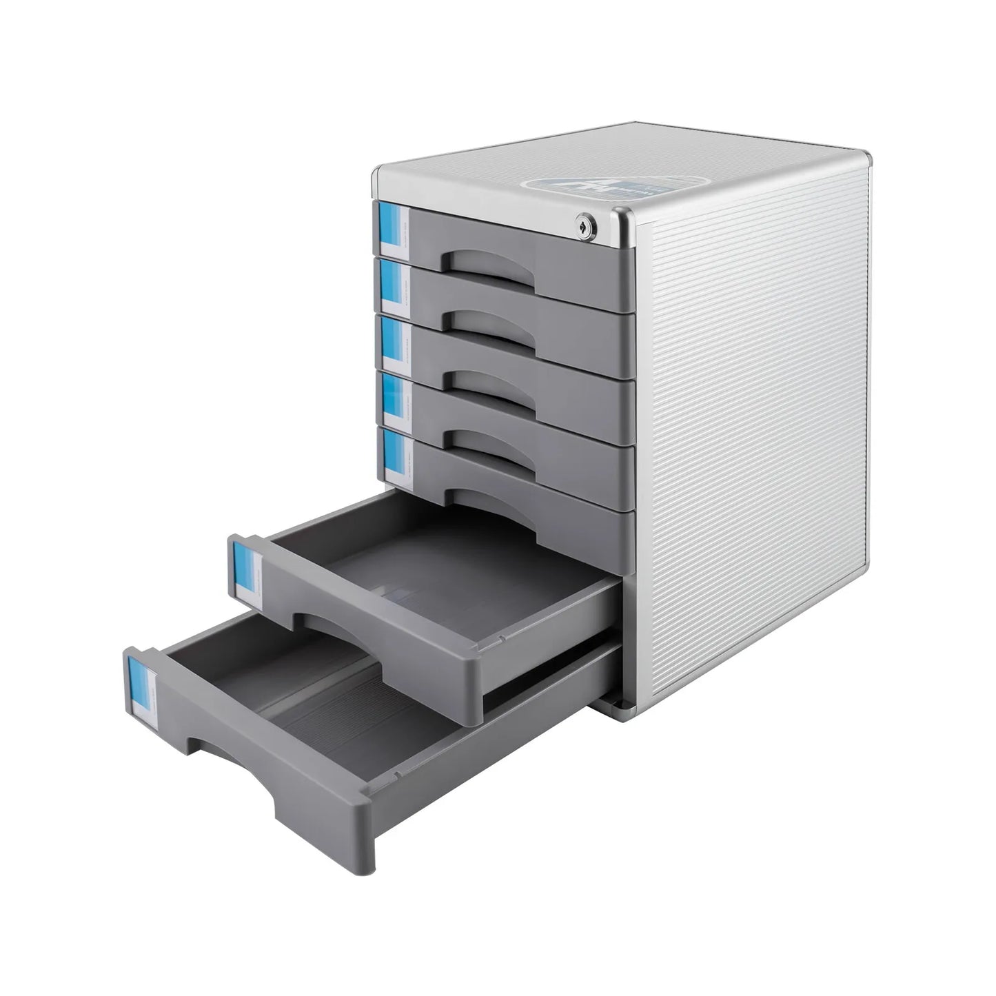 Lockable Aluminum Alloy Drawer Organizer with 7 Compartments