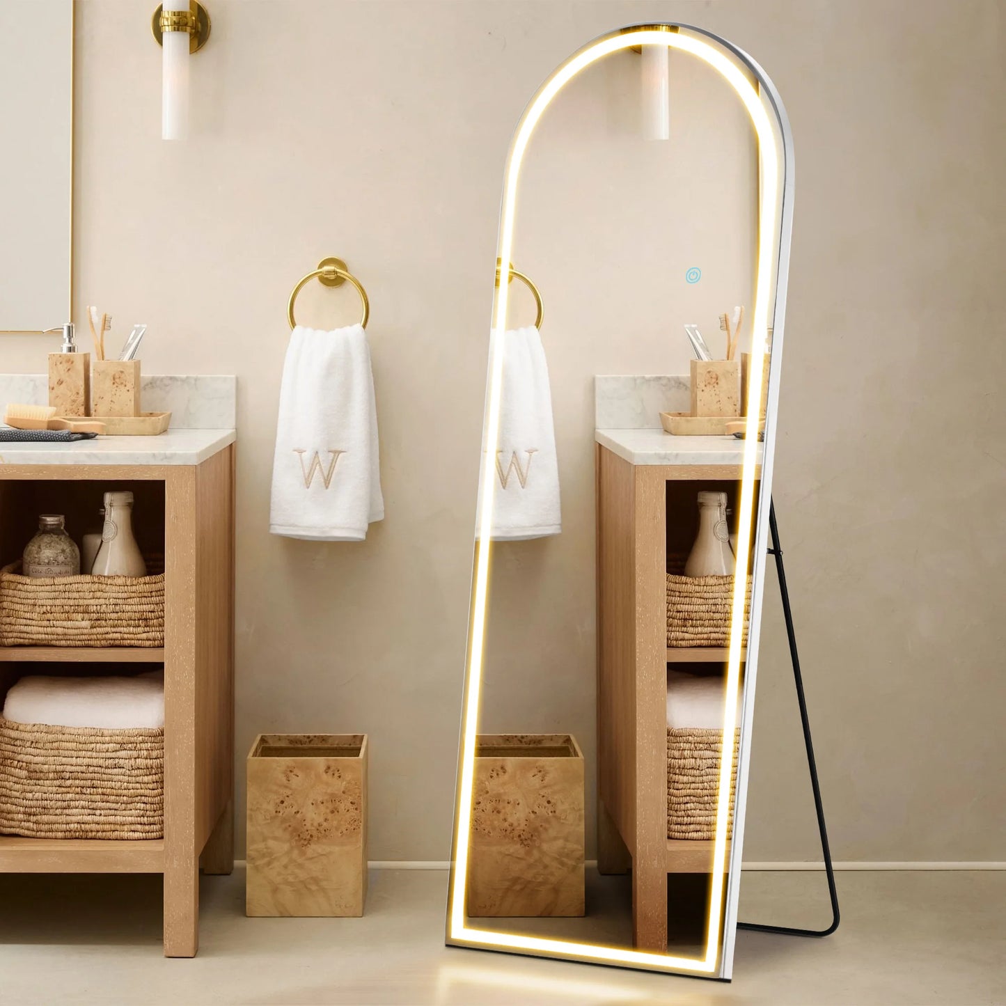 63"x20"  3 Color Led Full Length Mirror