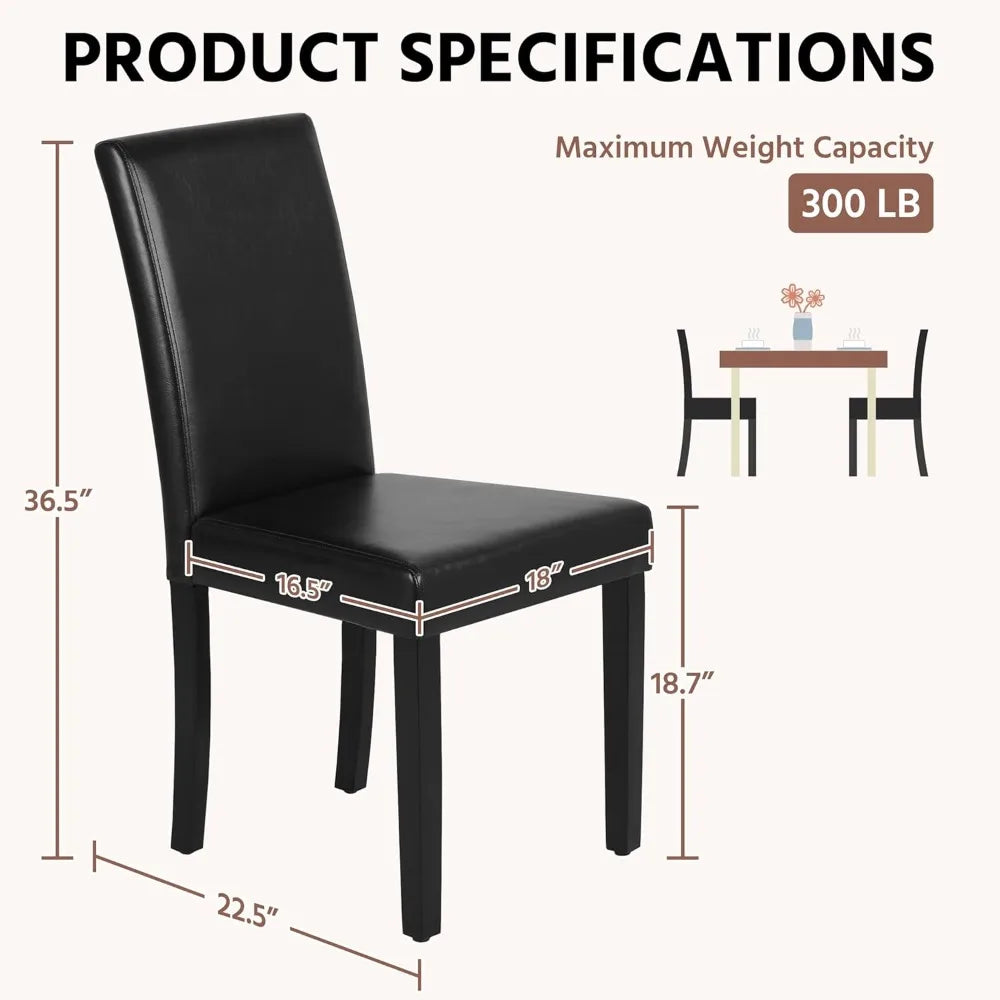 Dining Chairs Set of 6 Faux Leather Modern Dining Room Chairs