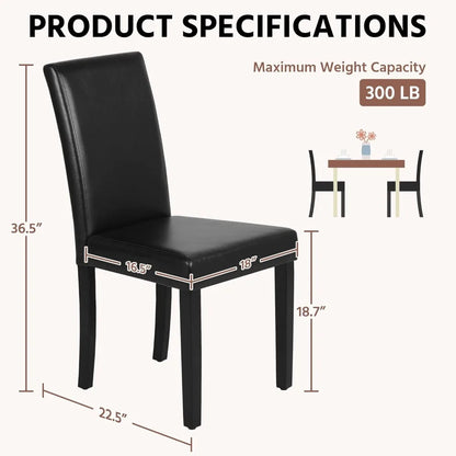 Dining Chairs Set of 6 Faux Leather Modern Dining Room Chairs