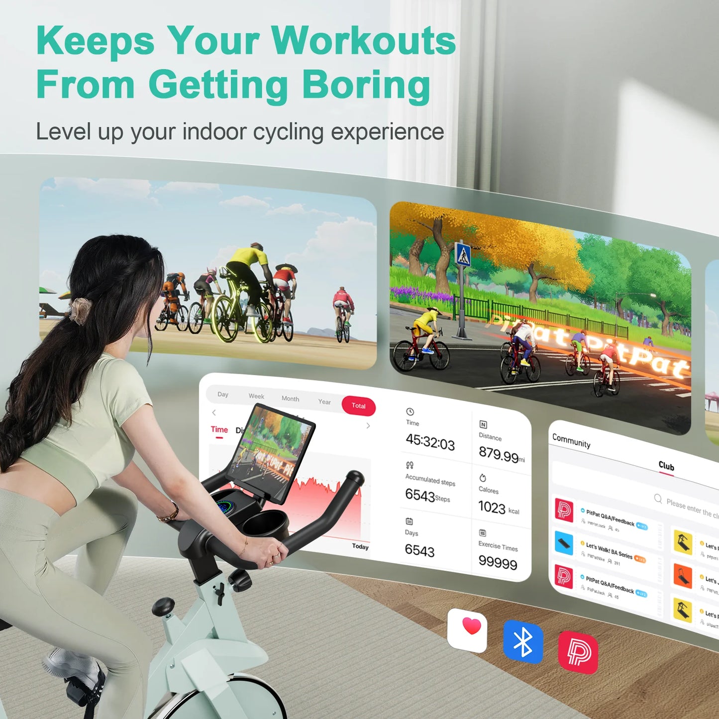 32-Level Magnetic Resistance Stationary Exercise Bike