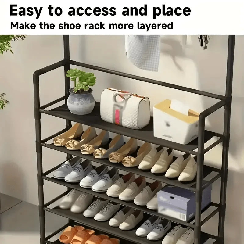 5-Tier Multi-Functional Hat & Shoe Rack Organizer
