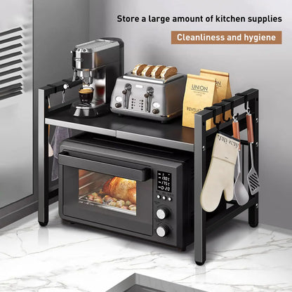 Space-Saving Expandable Microwave Rack