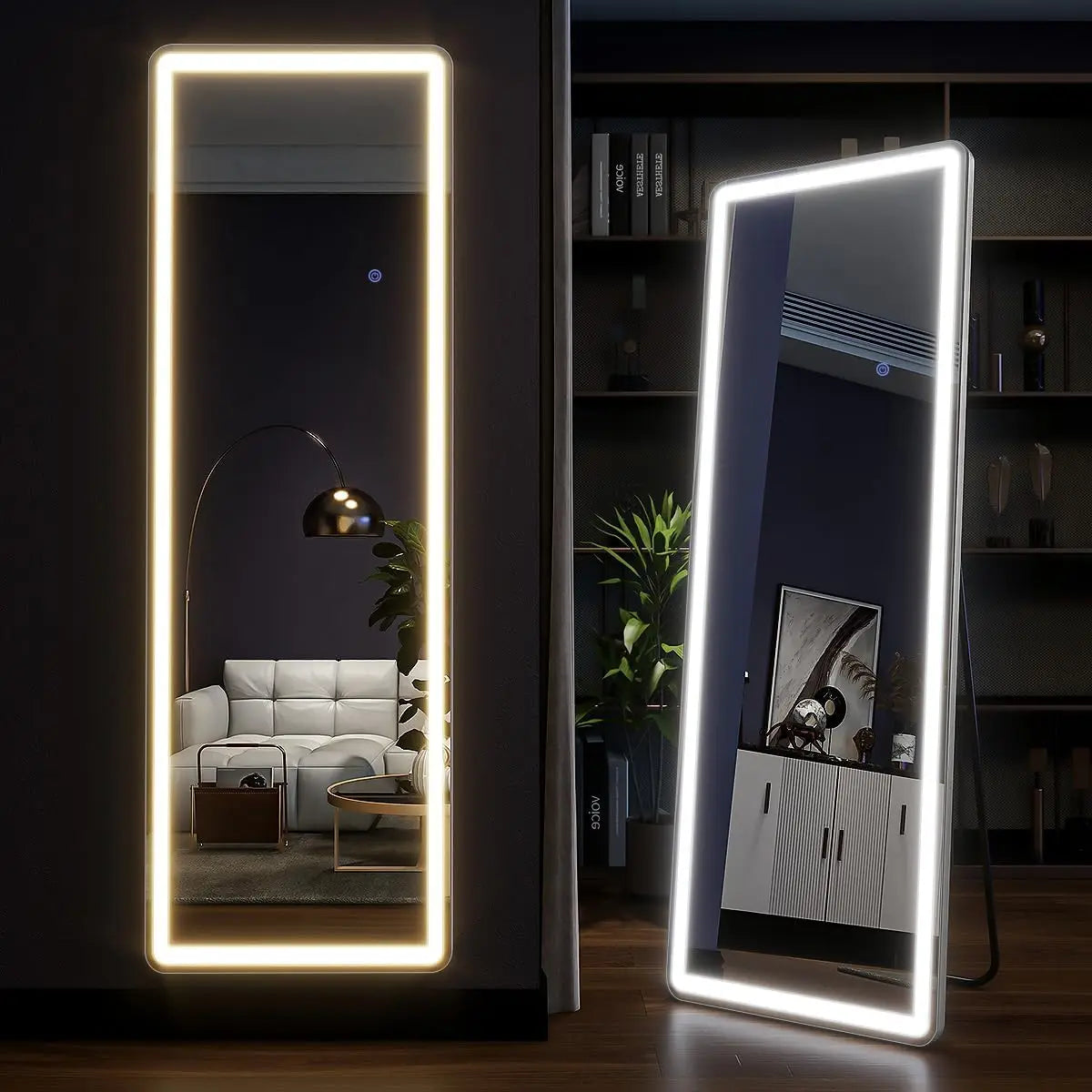 63"x20" Full Length Mirror with Dimmable LED Lights