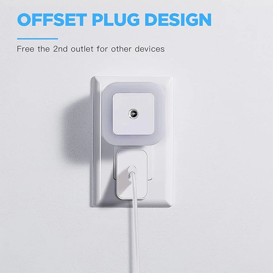 Plug-in Dimmable LED Night Lights with Auto Dusk to Dawn Sensor