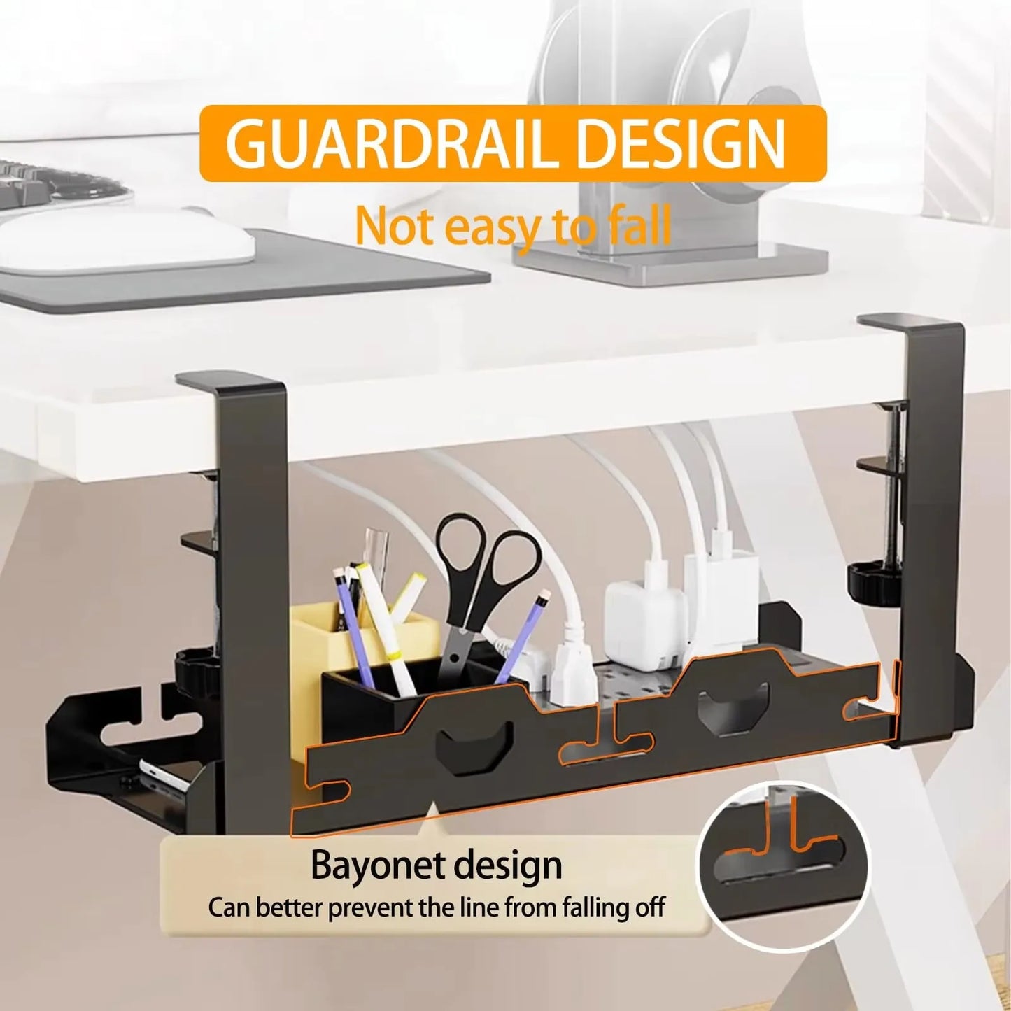 Telescopic Under Table Metal Cable Management Rack