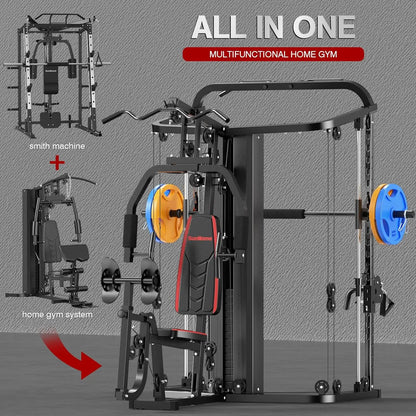 Home Gym System with Smith Machine