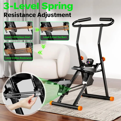 Stair Stepper for Home Gym, 350 lbs Capacity Cardio Machine with Adjustable Height