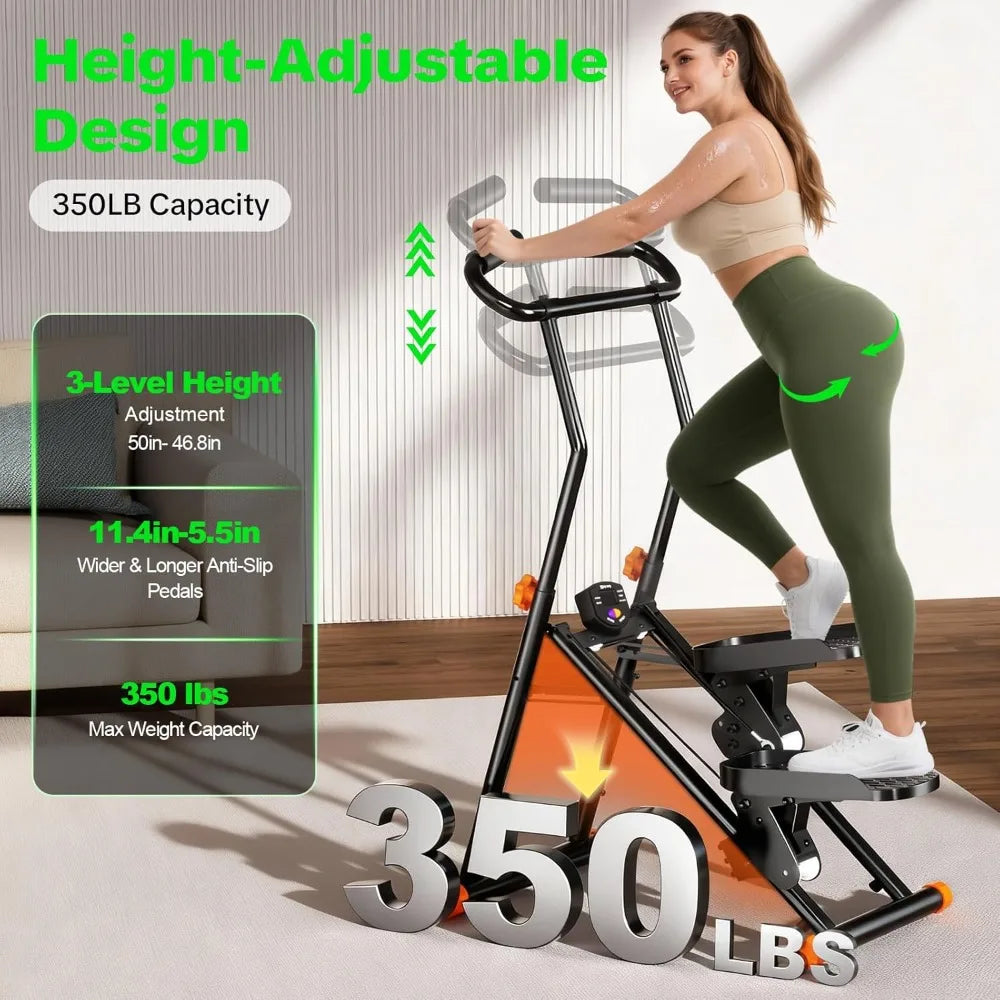 Stair Stepper for Home Gym, 350 lbs Capacity Cardio Machine with Adjustable Height