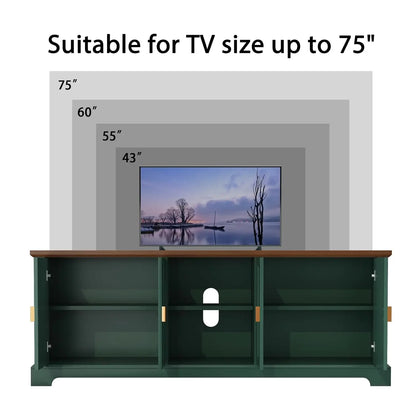 67” Modern Shaker Style TV Stand for TVs up to 75+ inches