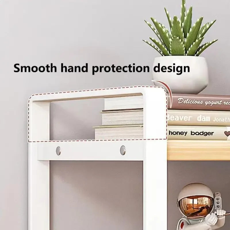 Multi-Tier Iron Shelving Unit for Office Supplies, Books, and Decor