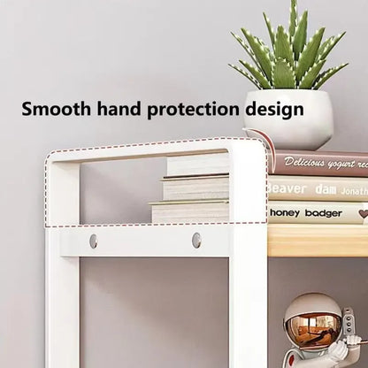 Multi-Tier Iron Shelving Unit for Office Supplies, Books, and Decor