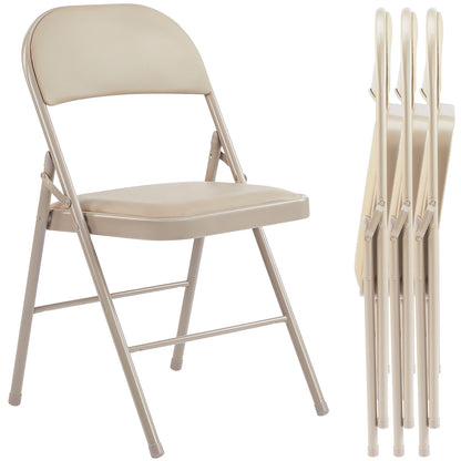 Leather Padded Folding Chair 4 Pack