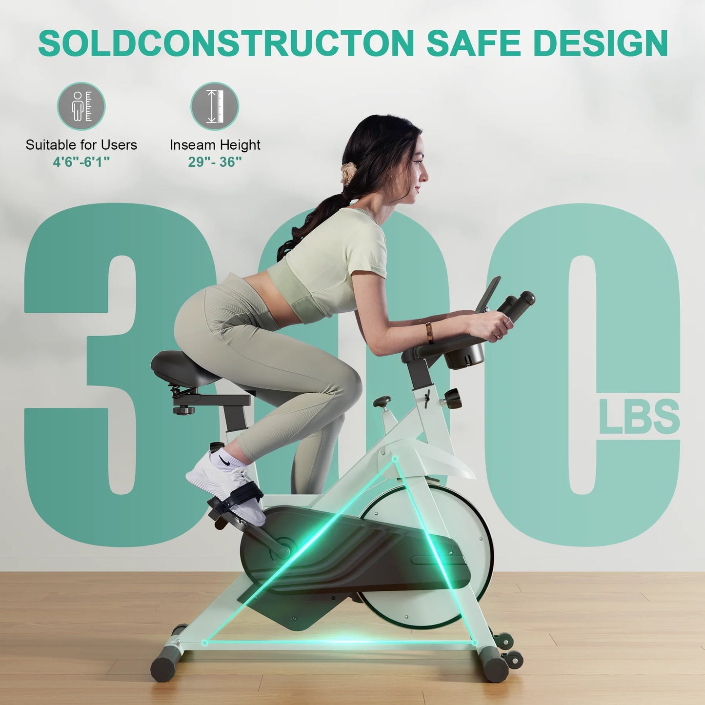 32-Level Magnetic Resistance Stationary Exercise Bike