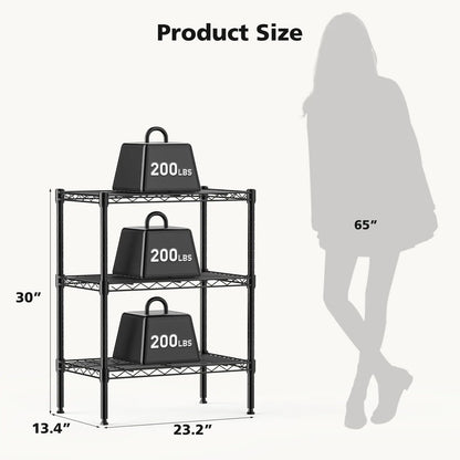 3-5 Tier Adjustable Metal Storage Shelves