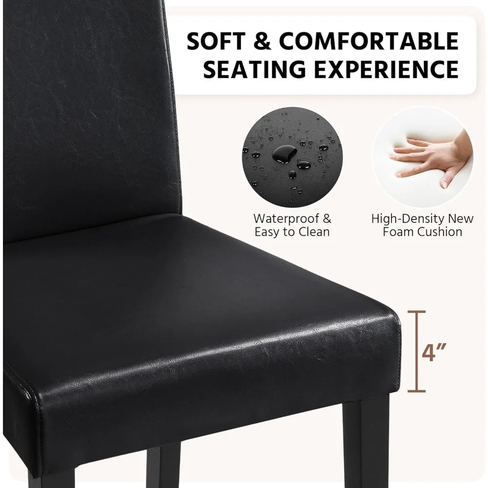 Dining Chairs Set of 6 Faux Leather Modern Dining Room Chairs