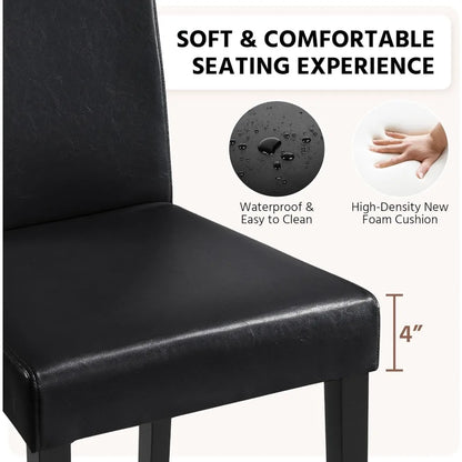 Dining Chairs Set of 6 Faux Leather Modern Dining Room Chairs