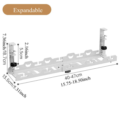 Telescopic Under Table Metal Cable Management Rack