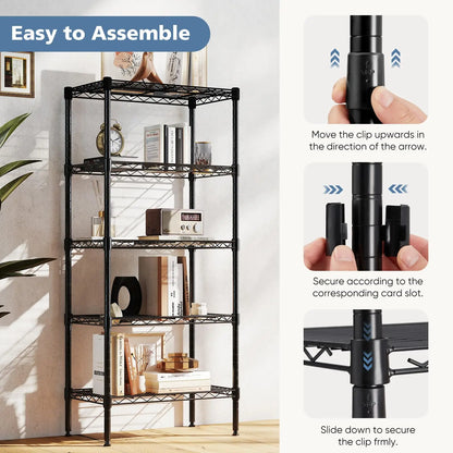 3-5 Tier Adjustable Metal Storage Shelves