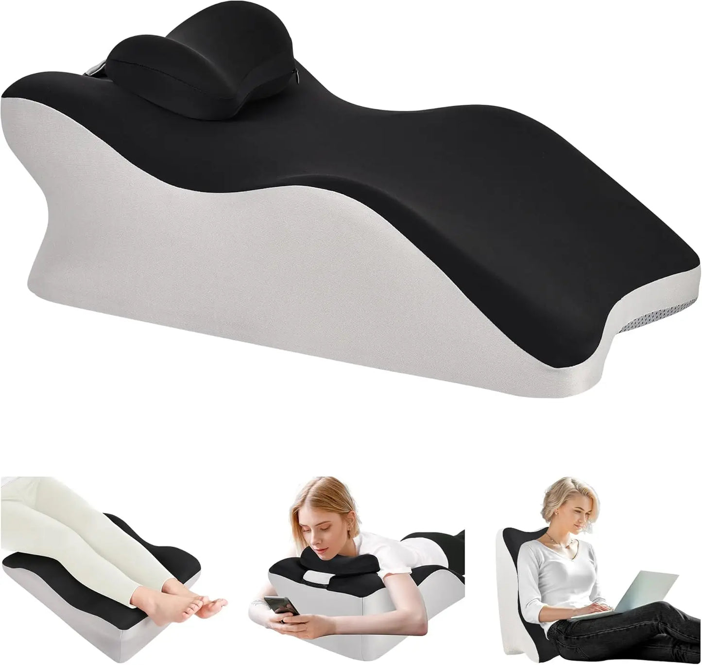 Wedge Memory Foam Ergonomic Back Support Pillow