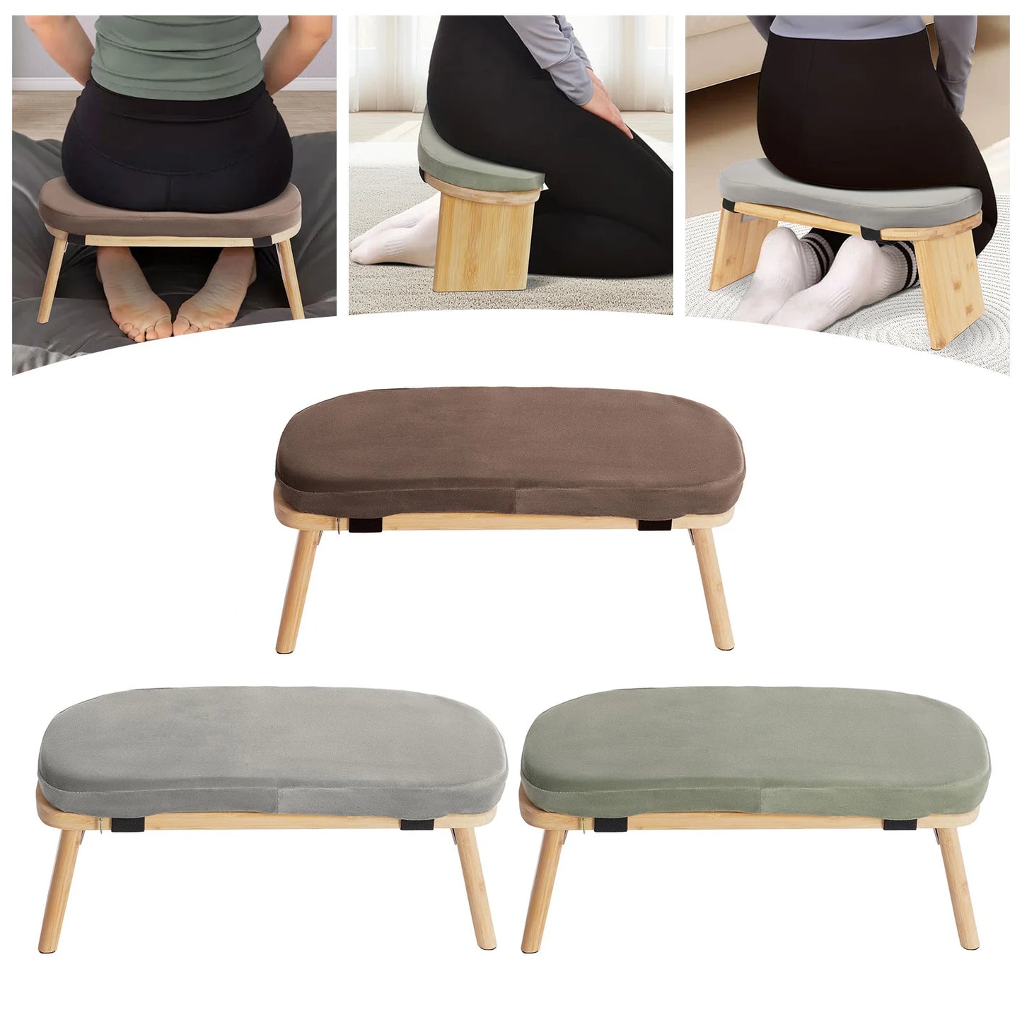 Kneeling Meditation Bench - Foldable & Ergonomic