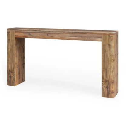 63 Inch Solid Wood Entryway/Sofa Table with Storage Shelf