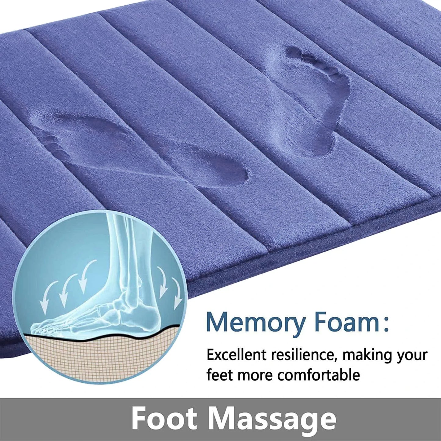 Super Absorbent Non-slip Memory Foam Bath Mats