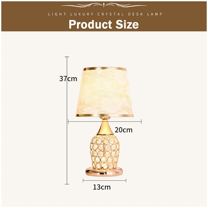European-Style Crystal Table Lamp