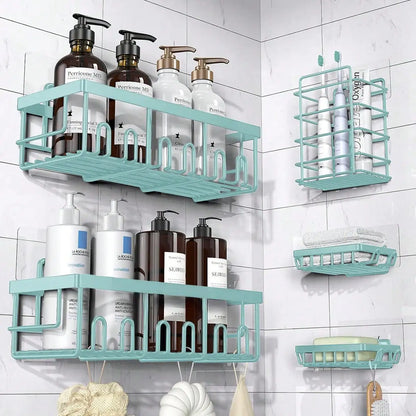 5-Pack Rustproof Stainless Steel Adhesive Shower Caddy