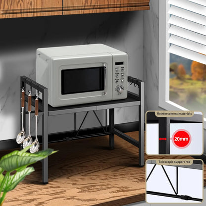Space-Saving Expandable Microwave Rack