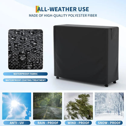 4ft Firewood Rack with Waterproof Cover, Outdoor Firewood Holder