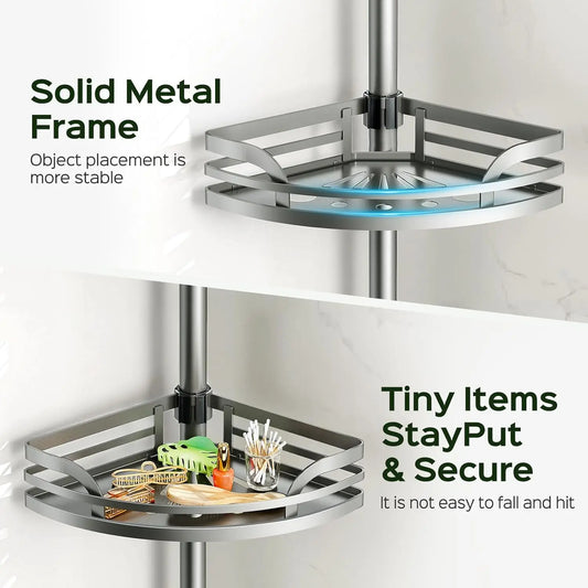 Adjustable 4-Tier Tension Pole Shower Caddy