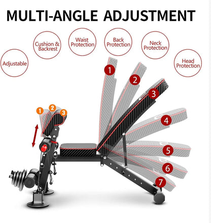 Adjustable Weight Bench Utility Workout Bench for Home Gym