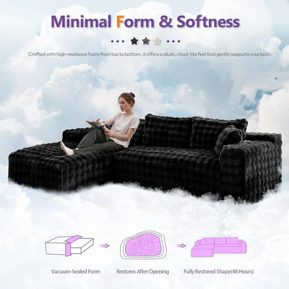 107’’ Boneless Slow-Rebound Memory Foam Couch