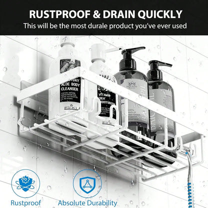 5-Pack Rustproof Stainless Steel Adhesive Shower Caddy