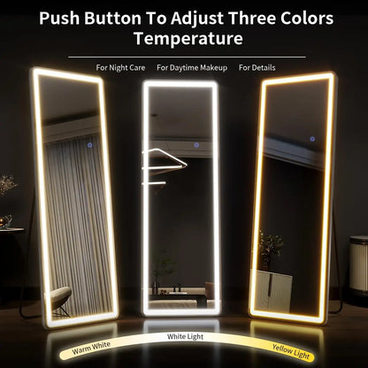 63"x20" Full Length Mirror with Dimmable LED Lights