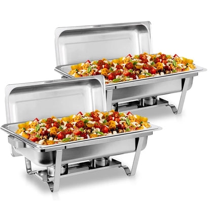 2/4/6 Pack 8QT Stainless Steel Chafing Dish Buffet Set