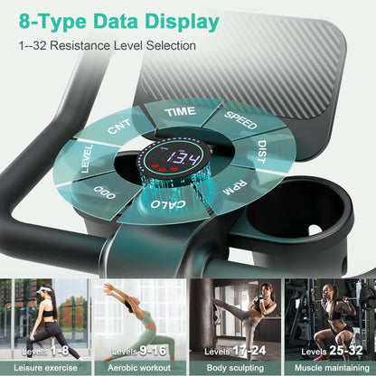 32-Level Magnetic Resistance Stationary Exercise Bike