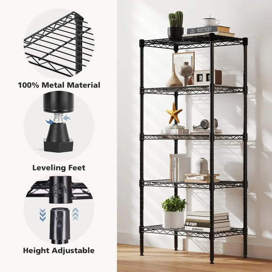 3-5 Tier Adjustable Metal Storage Shelves