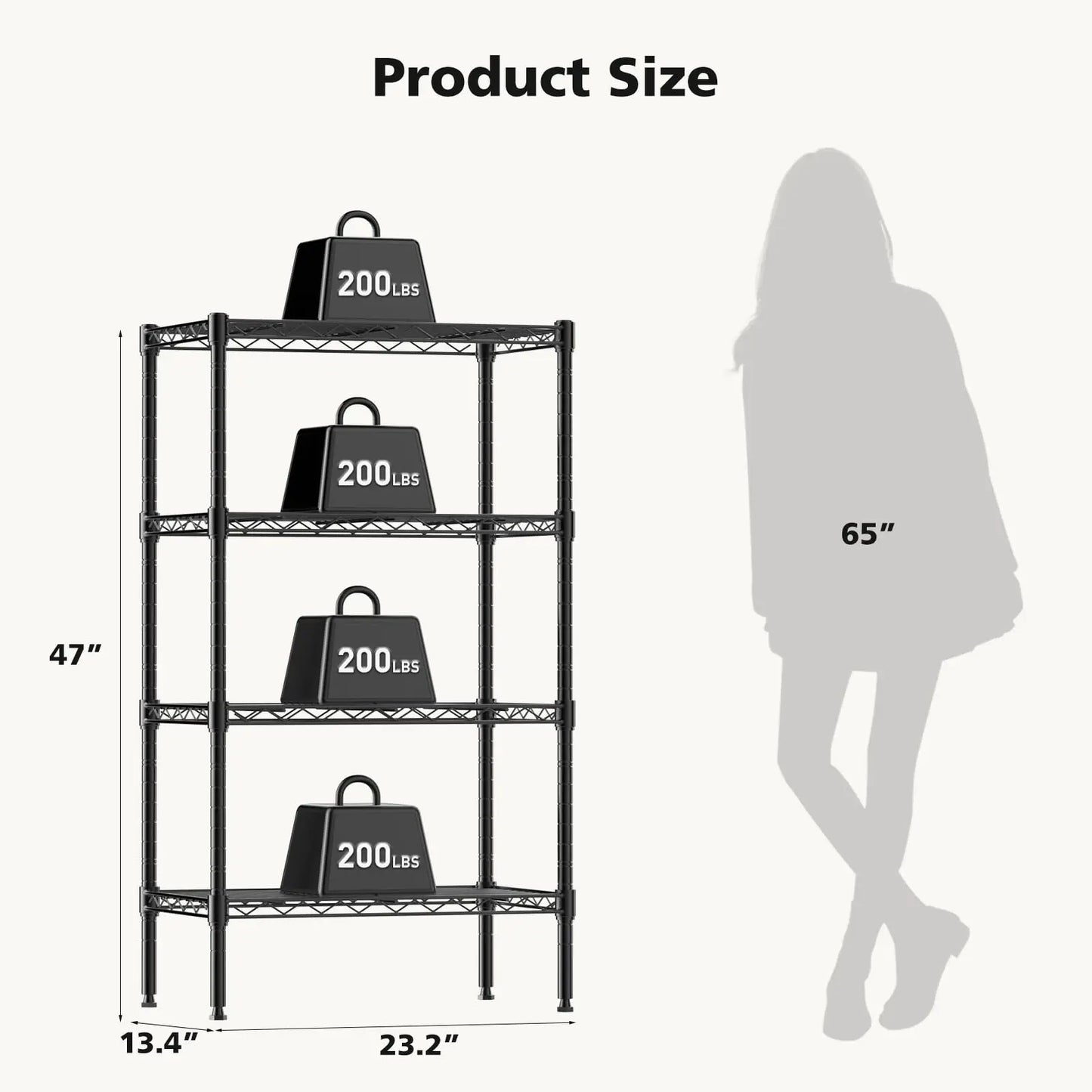 3-5 Tier Adjustable Metal Storage Shelves