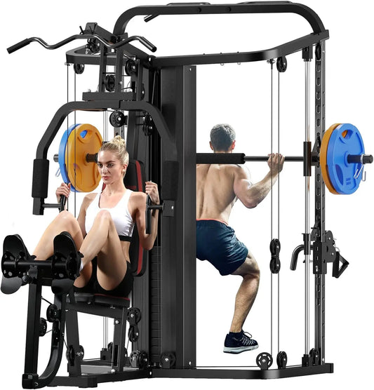 Home Gym System with Smith Machine