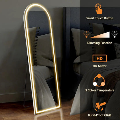 63"x20"  3 Color Led Full Length Mirror