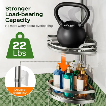 Adjustable 4-Tier Tension Pole Shower Caddy