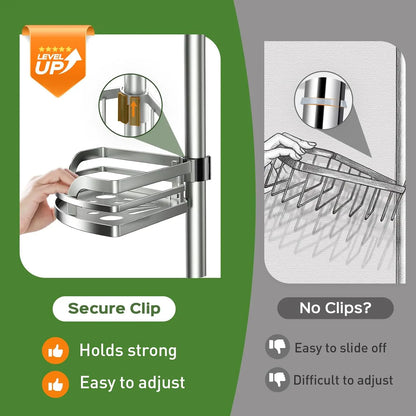 Adjustable 4-Tier Tension Pole Shower Caddy